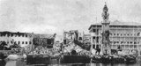 The Anglo-Zanzibar War was fought between the United Kingdom and the Zanzibar Sultanate on 27 August 1896. The conflict lasted around 40 minutes, and is the shortest war in history. The immediate cause of the war was the death of the pro-British Sultan Hamad bin Thuwaini on 25 August 1896 and the subsequent succession of Sultan Khalid bin Barghash. The British authorities preferred Hamud bin Muhammed, who was more favourable to British interests, as sultan. In accordance with a treaty signed in 1886, a condition for accession to the sultanate was that the candidate obtain the permission of the British consul, and Khalid had not fulfilled this requirement. The British considered this a casus belli and sent an ultimatum to Khalid demanding that he order his forces to stand down and leave the palace. In response, Khalid called up his palace guard and barricaded himself inside the palace.<br/><br/>

The ultimatum expired at 09:00 East Africa Time (EAT) on 27 August, by which time the British had gathered three cruisers, two gunboats, 150 marines and sailors, and 900 Zanzibaris in the harbour area. The Royal Navy contingent were under the command of Rear-Admiral Harry Rawson whilst their Zanzibaris were commanded by Brigadier-General Lloyd Mathews of the Zanzibar army (who was also the First Minister of Zanzibar). Around 2,800 Zanzibaris defended the palace; most were recruited from the civilian population, but they also included the sultan's palace guard and several hundred of his servants and slaves. The defenders had several artillery pieces and machine guns which were set in front of the palace sighted at the British ships. A bombardment which was opened at 09:02 set the palace on fire and disabled the defending artillery. A small naval action took place with the British sinking a Zanzibari royal yacht and two smaller vessels, and some shots were fired ineffectually at the pro-British Zanzibari troops as they approached the palace. The flag at the palace was shot down and fire ceased at 09:40.<br/><br/>

The sultan's forces sustained roughly 500 casualties, while only one British sailor was injured. Sultan Khalid received asylum in the German consulate before escaping to German East Africa (in the mainland part of present Tanzania). The British quickly placed Sultan Hamud in power at the head of a puppet government. The war marked the end of the Zanzibar Sultanate as a sovereign state and the start of a period of heavy British influence.