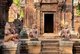 Cambodia: Yaksha (demon) temple guardians, Banteay Srei (Citadel of the Women), near Angkor